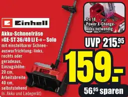 B1 Discount Baumarkt Einhell Akku-Schneefräse GE-ST 36/40 Li E Solo Angebot