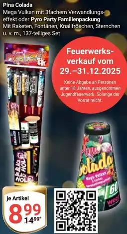 Globus Pina Colada oder Pyro Party Familienpackung Angebot