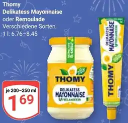 Globus Thomy Delikatess Mayonnaise oder Remoulade Angebot