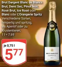 Globus Brut Dargent Blanc de Blancs Brut, Demi Sec, Pinot Noir, Rosé Brut, Ice Rosé oder Blanc oder L'Orangerie Spritz Angebot