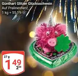 Globus Günthart Glitzer Glücksschwein Angebot