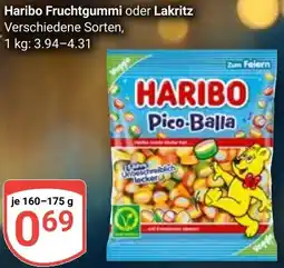 Globus Haribo Fruchtgummi oder Lakritz Angebot