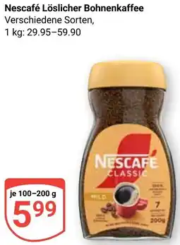 Globus Nescafé Löslicher Bohnenkaffee Angebot