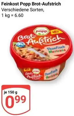 Globus Feinkost Popp Brot-Aufstrich Angebot