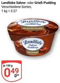 Globus Landliebe Sahne- oder Grieß-Pudding Angebot