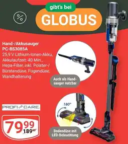 Globus PROFI CARE Hand-/Akkusauger PC-BS3085A Angebot