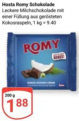 Globus Hosta Romy Schokolade Angebot