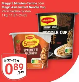 Globus Maggi 5 Minuten-Terrine oder Magic Asia Instant Noodle Cup Angebot