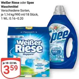 Globus Weißer Riese oder Spee Waschmittel Angebot
