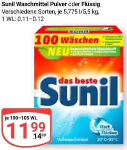 Globus Sunil Waschmittel Pulver oder Flüssig Angebot