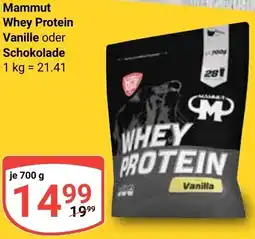 Globus Mammut Whey Protein Vanille oder Schokolade Angebot