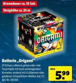Hagebau NICO Batterie ,,Origami" Angebot