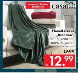 Franz Knuffmann casa NOVA Flanell-Decke Brandon", Angebot