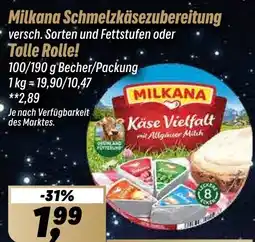 Simmel Milkana Schmelzkäsezubereitung oder Tolle Rolle! Angebot
