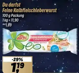 Simmel Du darfst Feine Kalbfleischleberwurst Angebot