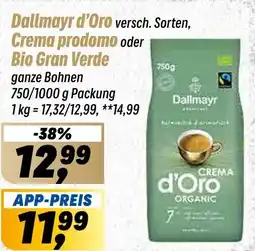 Simmel Dallmayr d'Oro, Crema prodomo oder Bio Gran Verde Angebot