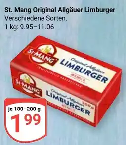 Globus St. Mang Original Allgäuer Limburger Angebot