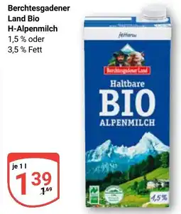 Globus Berchtesgadener Land Bio H-Alpenmilch Angebot