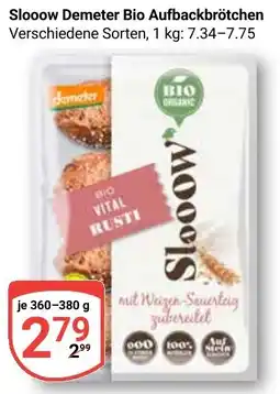 Globus Slooow Demeter Bio Aufbackbrötchen Angebot