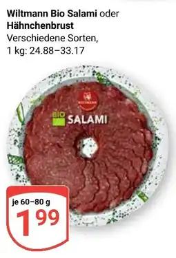 Globus Wiltmann Bio Salami oder Hähnchenbrust Angebot