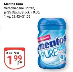 Globus Mentos Gum Angebot