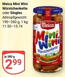 Globus Meica Mini Wini Würstchenkette oder Singles Angebot