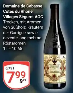 Globus Domaine de Cabasse Côtes du Rhône Villages Séguret AOC Angebot