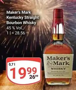 Globus Maker's Mark Kentucky Straight Bourbon Whisky Angebot