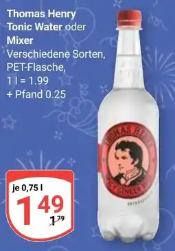Globus Thomas Henry Tonic Water oder Mixer Angebot