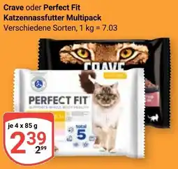 Globus Crave oder Perfect Fit Katzennassfutter Multipack Angebot
