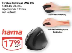 Globus hama Vertikale Funkmaus EMW-500 Angebot