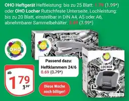Globus OHO Heftgerät oder OHO Locher Angebot