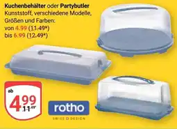 Globus Kuchenbehälter oder Partybutler von rotho Angebot