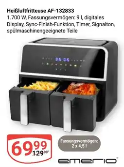 Globus Emerio Heißluftfritteuse AF-132833 Angebot