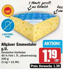 AEZ Allgäuer Emmentaler g.U. Angebot