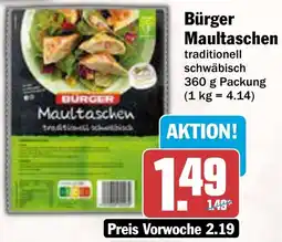 AEZ Bürger Maultaschen Angebot