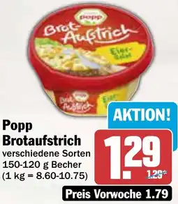 AEZ Popp Brotaufstrich Angebot