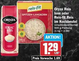 AEZ Oryza Reis lose oder Reis-fit Reis im Kochbeutel Angebot