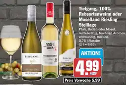 AEZ Tiefgang, 100% Rebsortenweine oder Moselland Riesling Steillage Angebot