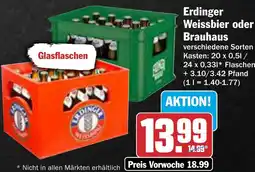 AEZ Erdinger Weissbier oder Brauhaus Angebot