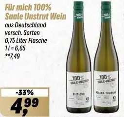 Simmel Für mich 100% Saale Unstrut Wein Angebot