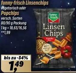 Simmel funny-frisch Linsenchips oder Popchips Angebot