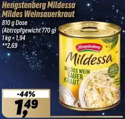 Simmel Hengstenberg Mildessa Mildes Weinsauerkraut Angebot