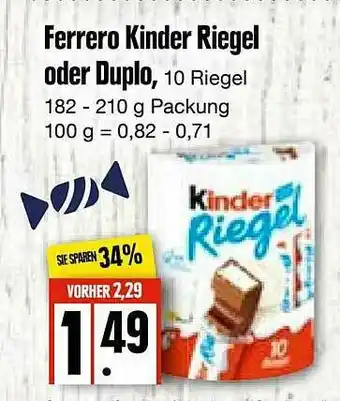 Edeka Frischemarkt Ferrero Kinder Riegel Oder Duplo Angebot