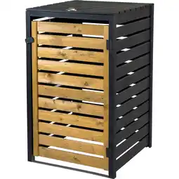 Netto Marken-Discount dobar Mülltonnenverkleidung 120 L, schwarz-braun Angebot