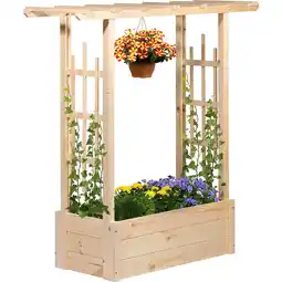 Netto Marken-Discount dobar Pflanzkasten Pergola aus Holz, Natur Angebot