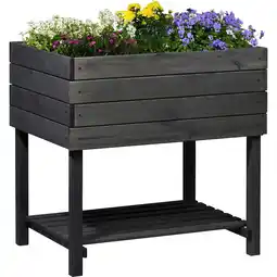 Netto Marken-Discount dobar Hochbeet Kubus 2.0 mit Ablage und Pflanzfolie, Anthrazit Angebot