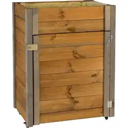 Netto Marken-Discount dobar Rollbarer Gartenschrank mit Pflanzkasten inkl. Schafswolle, Gr. L - Braun/Grau Angebot