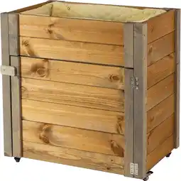 Netto Marken-Discount dobar Rollbarer Gartenschrank mit Pflanzkasten inkl. Schafswolle, Gr. M - Braun/Grau Angebot