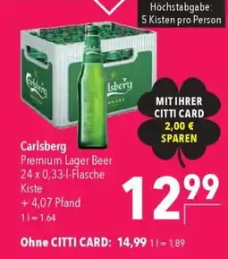 CITTI Markt Carlsberg Premium Lager Beer Angebot